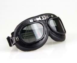 Bild von Biker-Brille Classic-Style, mit rundem Glas, schwarz